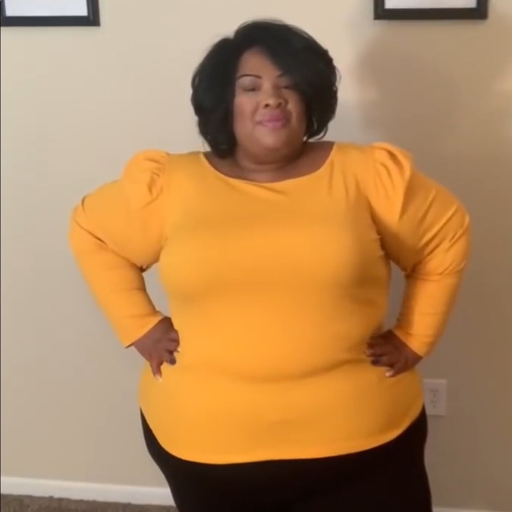 Ashley Stewart Gold Blouse